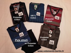 Pyjama Homme grande taille, numro 12  16, composition, www.vetements-bertin.fr   