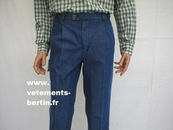 Jeans homme grande taille avec ceinture confort