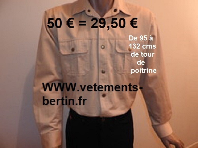 Chemise 2 poches poitrine - Prêt-à-Porter Françoise BERTIN